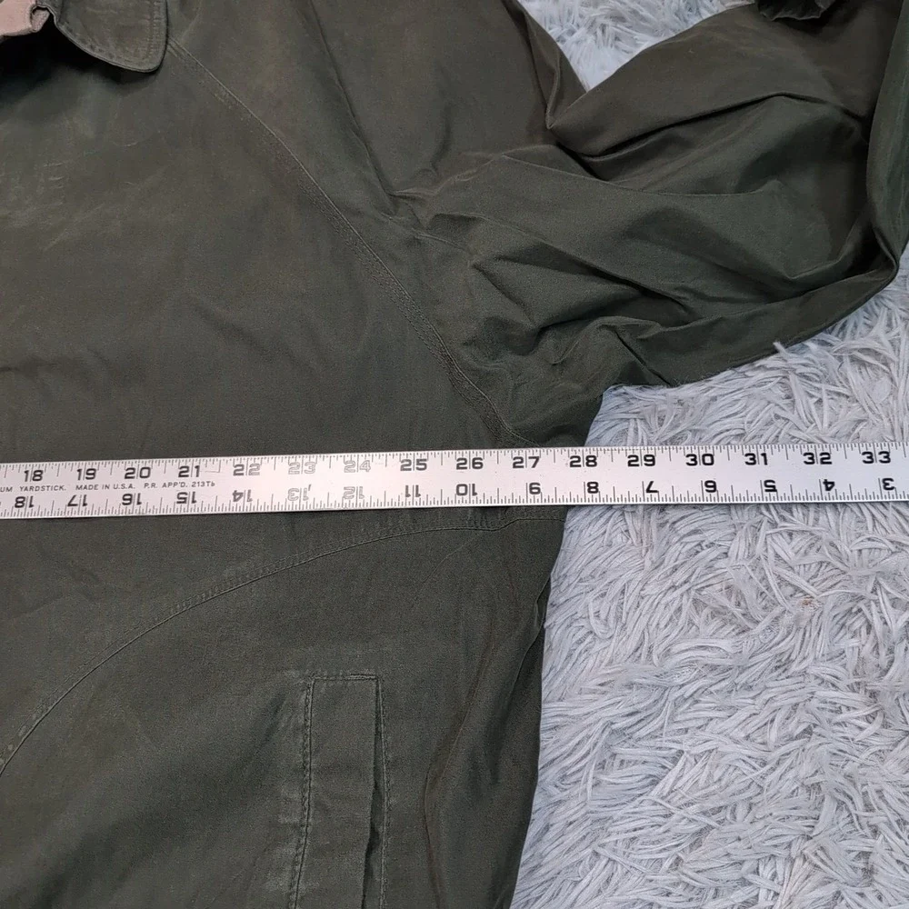 Weatherproof‎ Jacket Mens XXL Green Windbreaker Pockets Lined Athletic Soft